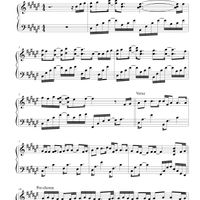 静悄悄-大泫 钢琴完整版（原调和升调版)  Love in Silence - Da Xuan Piano Full Score (Original key & transposed key)