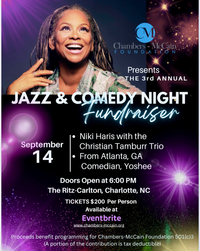 Chambers McCain Foundation 3rd ANNUAL JAZZ AND COMEDY NIGHT FUNDRAISER