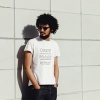Create/Release/Repeat-Goals Short Sleeve Tee (Black & White Only)