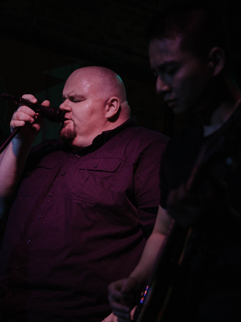 May 18, 2019 @ Bodega's Alley ...Big Daddy Caleb (Vocals) and Thai Nguyen (Guitar) - Photo by Audrey Hertel
