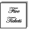 FIVE Raffle Tickets - $100  (Buy Four tickets, get one ticket FREE!)