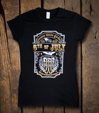 Women's   '5th of July'   Whiskey Label T Shirt