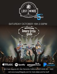 LOST WINDS Brewing Company 5th Anniversary Party with lousy little gods