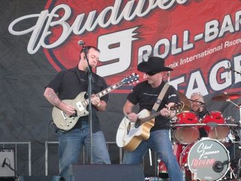 Dane & Chad tearin' it up on the Budweiser ROLL-BAR stage at NASCAR
