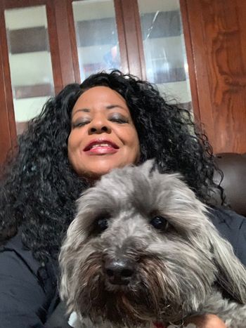 me and Snoodle me dog
