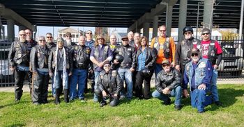 Ann with American Legion Riders at Veteran's Day Parade, Knoxville, TN - Ann is a member of ALR, Post 42, Gatesville, TX
