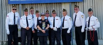 Ann with Honor Guard, Topeka, KS
