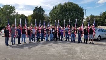Patriot Guard Riders at Nam Vet Funeral in East, TN, Ann M. Wolf Sang for Memorial Service
