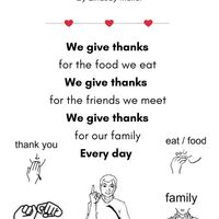 "We Give Thanks" lyrics + signs poster
