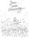 You Are Amazing Album Cover Colouring Page