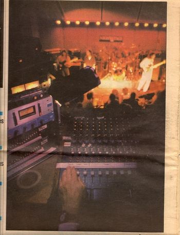 My hand at work at Nightstage, in an article about a Mick Taylor concert
