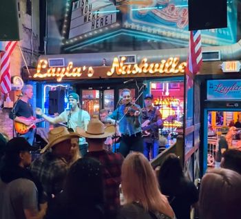 Fiddling on Broadway, Nashville.
