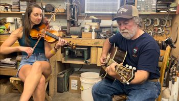 Jamming at Galax Fiddlers' Convention, Virginia.
