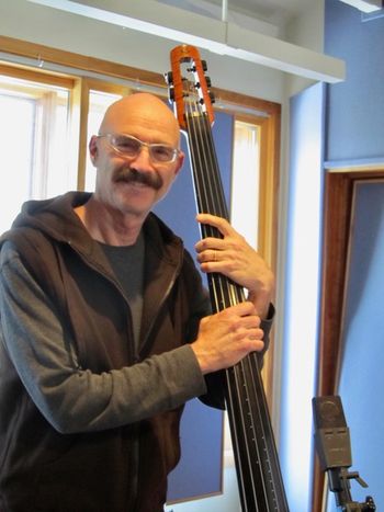 Tony Levin at a session for Solace of Mountains and Clouds
