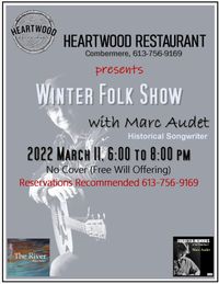 Marc Audet Winter Folk Show in Combermere