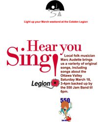 Marc Audet Showcase at Cobden Legion