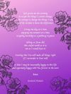 Serenity Prayer - black flowers