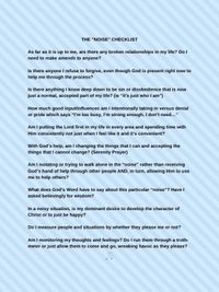 "Noise" Checklist - blue with stripes