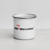 PRL Records Ltd. White Single Logo Enamel Mug