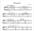 Printable Sheet Music - "Photographs"