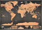 Deluxe Travel Edition Scratch Off World Map Poster large 17 X 12 in For Traveling Musicians or Anybody