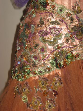 Detail of Dita Von Teese's skirt

