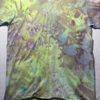 Tie Dye Scrunch Ice Dye Bright Green Eggplant 