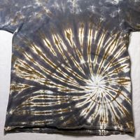  Tie Dye Spiral Scrunch Liquid Dye Bronze Brushed Steel