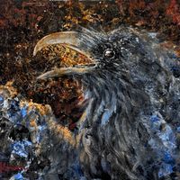 Raven Nevermore 6"x8" Acrylic on Canvas