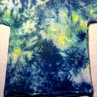 Tie Dye Scrunch Ice Dye Lemon Yellow Cobalt