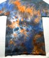 Tie Dye Scrunch Ice Dye Deep Orange Cobalt