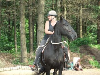 Tjalline and I, July 2011. We are riding and enjoying the experience.
