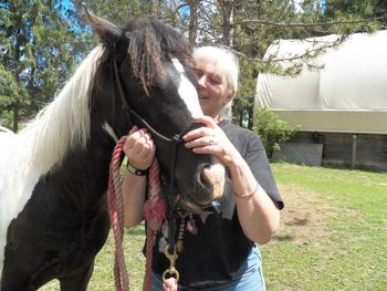 With me, right after gelding, June 2014

