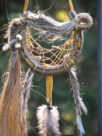 Close-up of Brynn's dream catcher for Lady, Oct 2011
