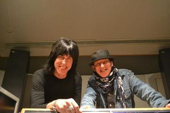 with Marky Ramone remastering DUST albums @ Battery Studios NYC 2013
