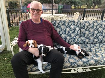 Steve and the pups
