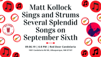 Matt Kollock Sings and Strums Several Splendid Songs on September Sixth