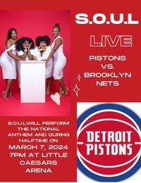 National Anthem and Halftime show Pistons w S.O.U.L Shades of United Ladies 