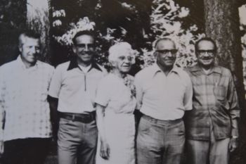 great gramma and her 4 horsemen sons
