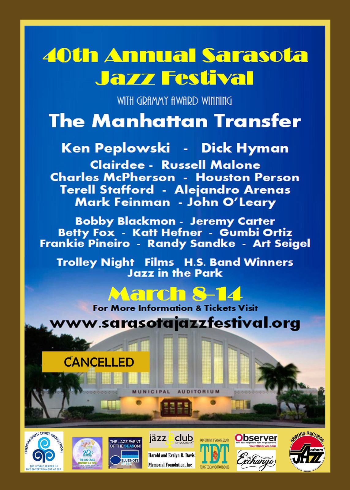Jazz Club of Sarasota Festival Posters