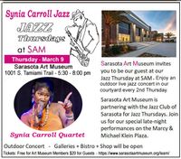 Thursday Jazz at the SAM - Synia Carroll