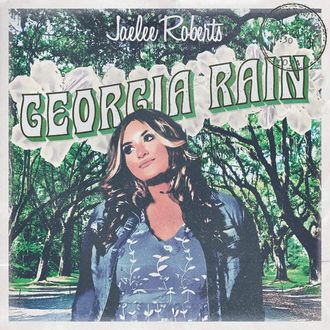 Cover of "Georgia Rain" Jaelee in a jean jacket in front of trees