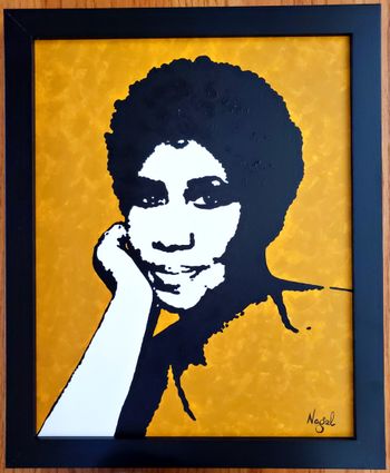 Aretha Franklin 16x20 acrylic on canvas
