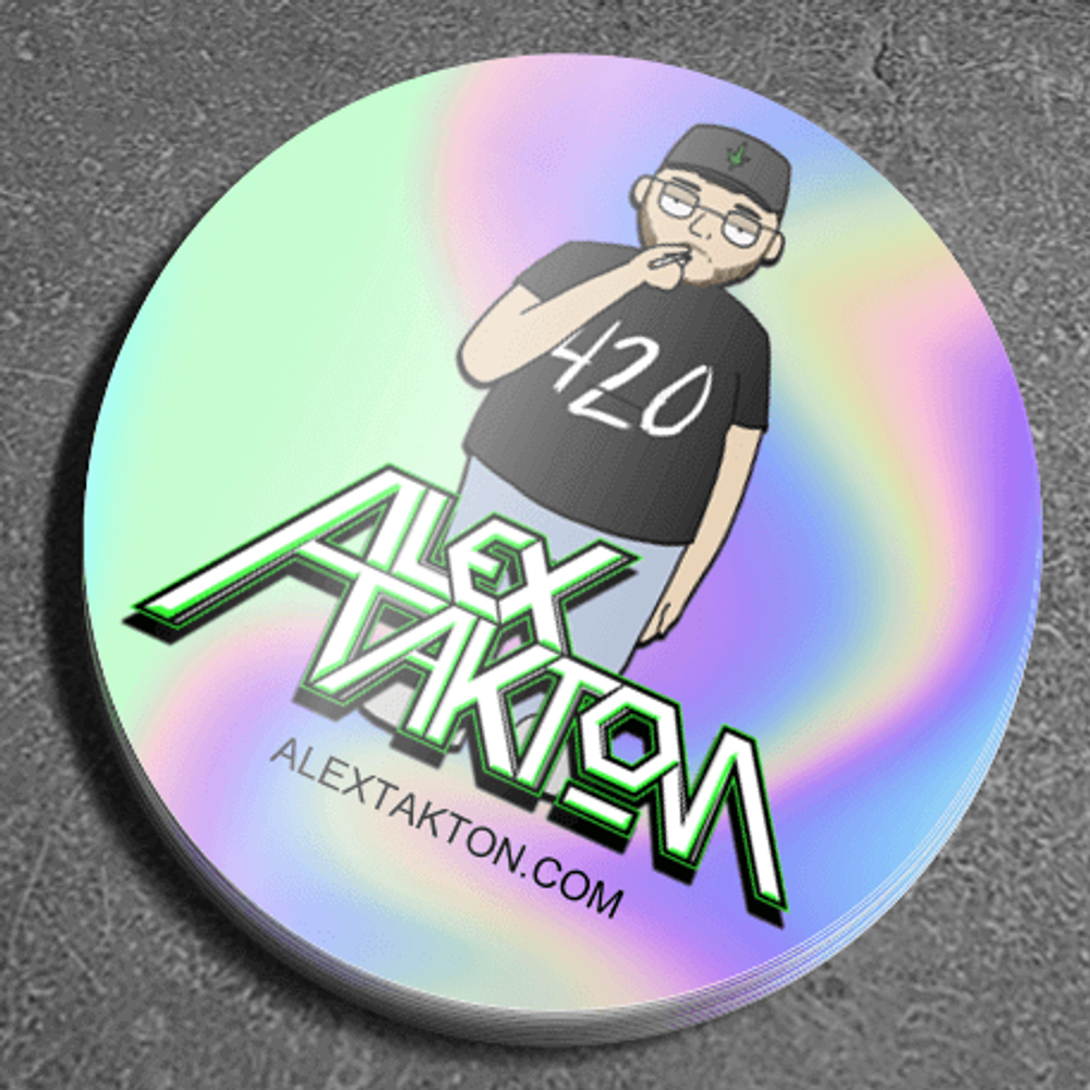Alex Takton Holographic 420 Sticker