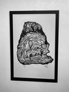 Black Framed Woodcut Print 12"x18" (Signed and Numbered)
