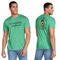 Screaming Orphans Color Logo Shirt - Heather Irish Green, Heather Radiant Orchid