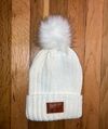 Knit Beanie with Pom Pom - Black