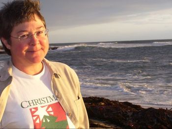 On the beach at Davenport, California near Santa Cruz. What a great place!
