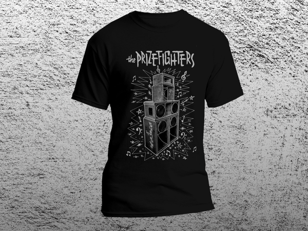 Silver Hi-Fi Black T-Shirt - The Prizefighters