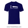 "Stay Charged" Model S T Shirt- Navy- CLEARANCE